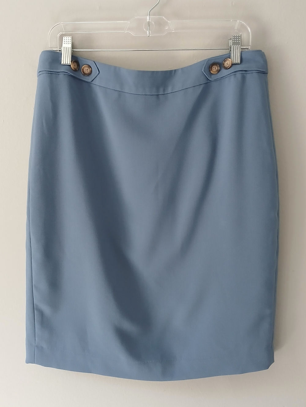 Banana Republic Women's Size 10 Blue Button Detail Pencil Skirt NWT $69.99!!!